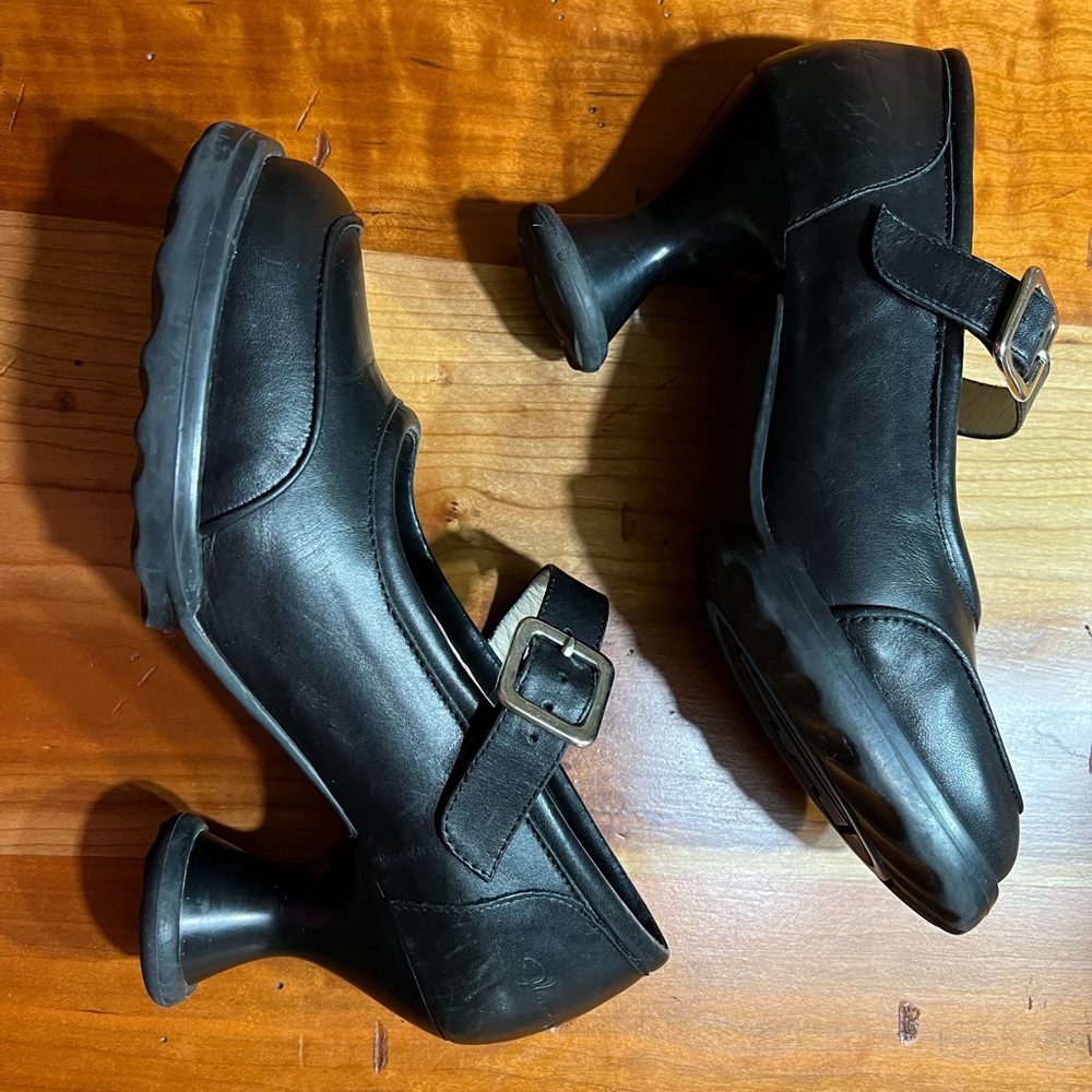 John Fluevog Mini Gorgeous Mary Janes Black, Size 8.5